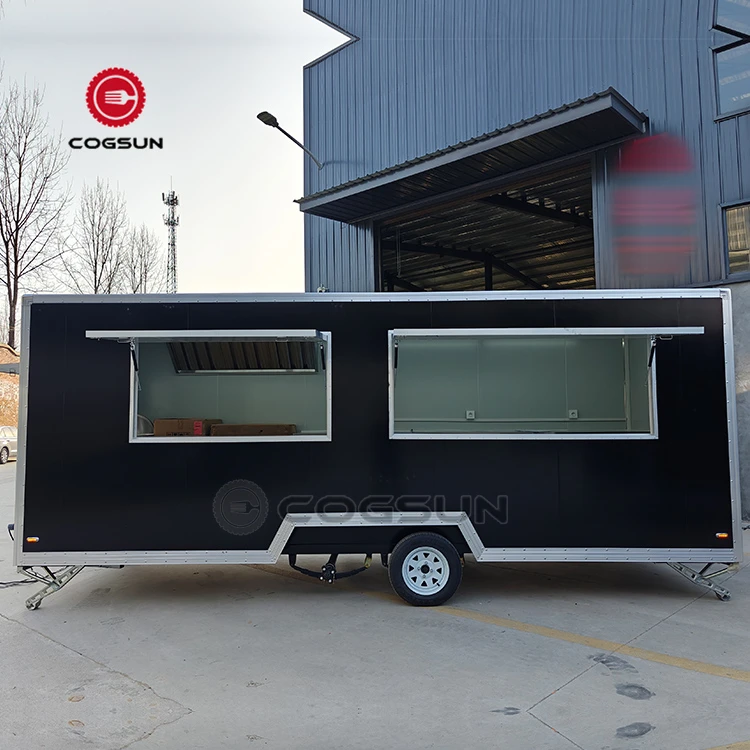 Customized Food Trucks Mobile Food Trailer Fully Equipped Concession Trailers Truck Bbq Porch Trailer