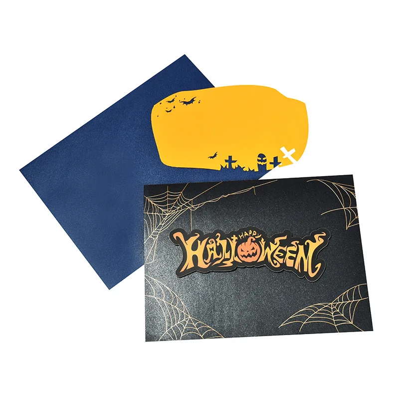 3D Pop Up Card Laser Cutting Handmade 3D Pop Up Card Card For Halloween Eco-friendly