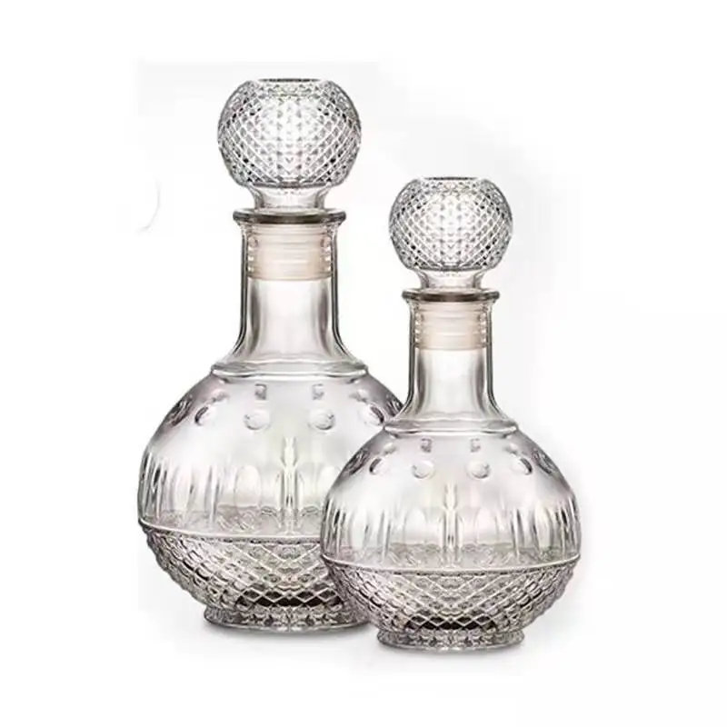 
Wholesale 250ml 500ml 1L custom logo printing bottle for alcohol drinks brandy bottle package with cork 