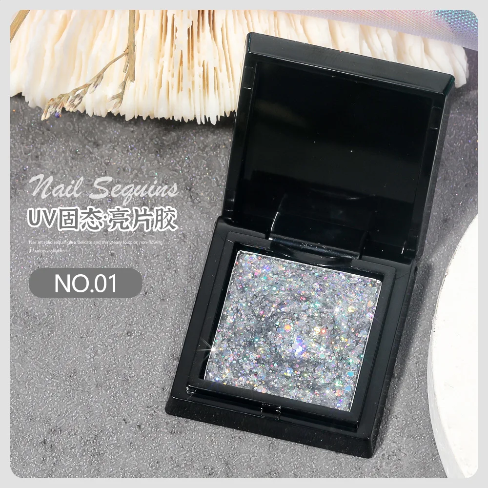 Японский 3 г/бутылка нетонущий твердый Блестящий Гель-лак для ногтей УФ-лак клей рисования Крем дизайна Твердые блестки