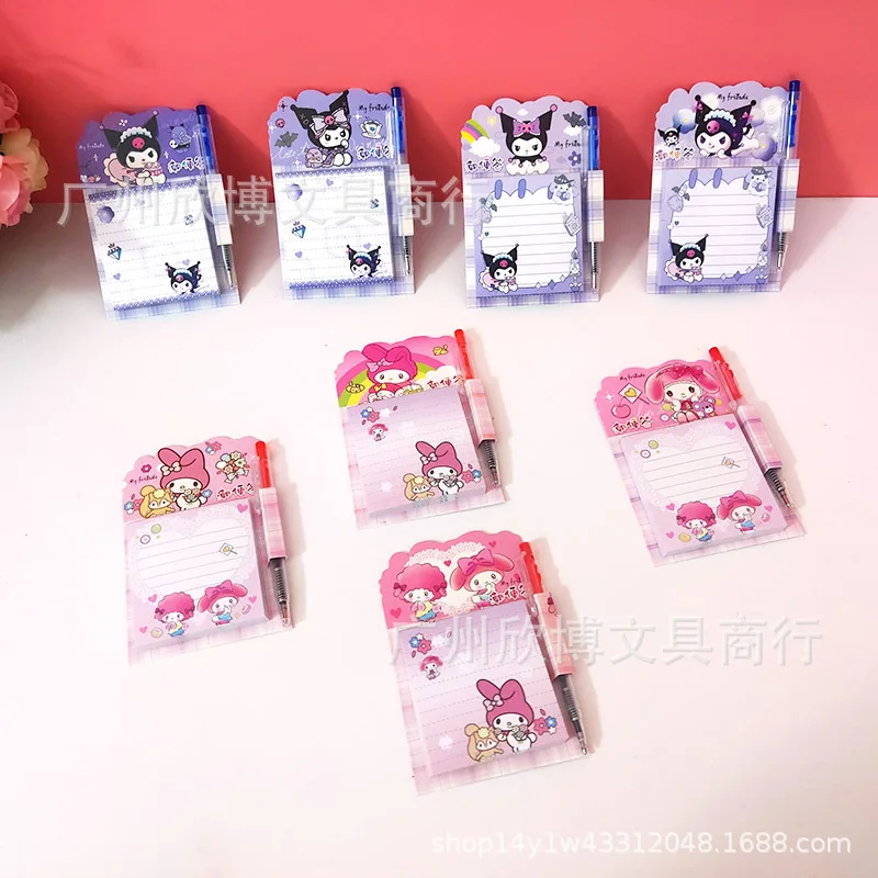 New cartoon coloring page memo pad with pen, small notebook, portable handbook notepad, student prizes