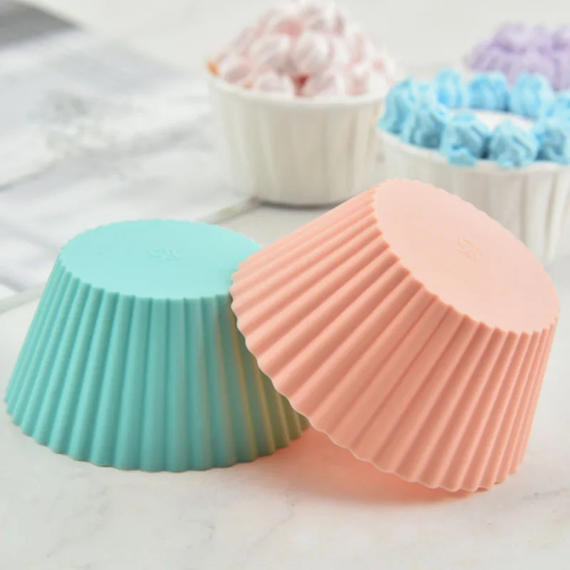 Hot Sale Reusable Mini Silicone Baking Cups OEM Color Accept Silicone Baking Cake Muffins Molds