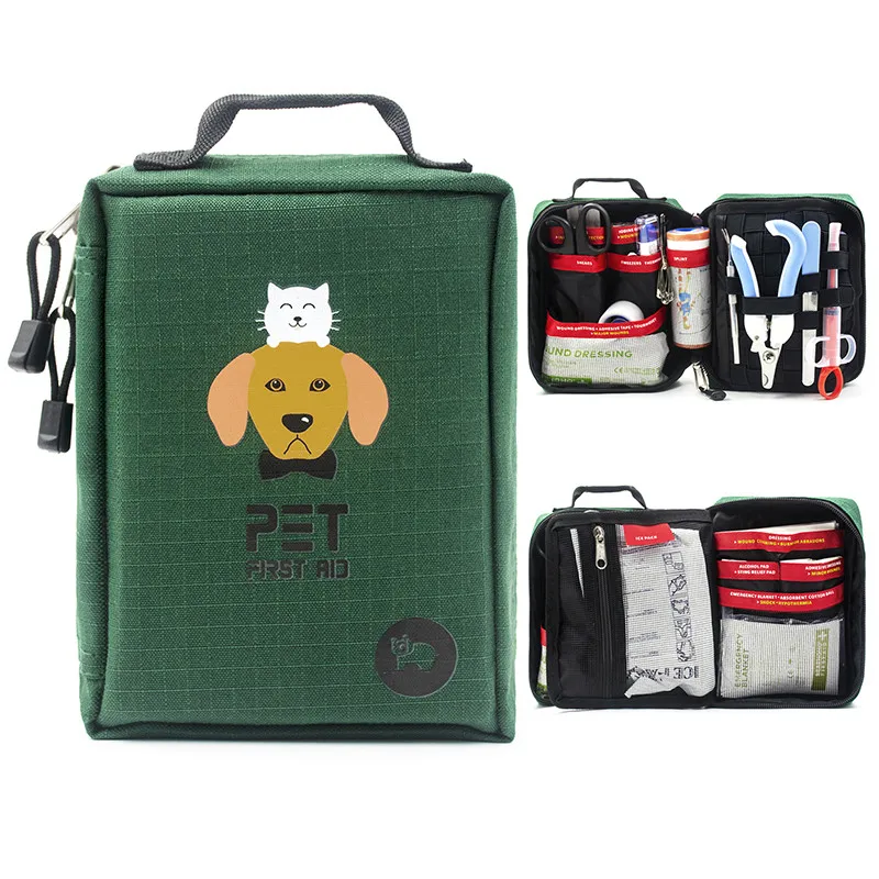Hot Sale 160 Pcs Cat Dog New Medical Lightweight Waterproof 1st Pet First Aid Kit Pouch