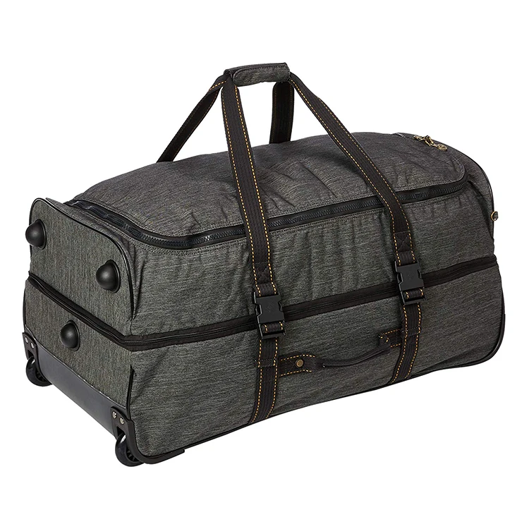 91 Litre Grey Rolling Travel luggage duffel bag with wheels