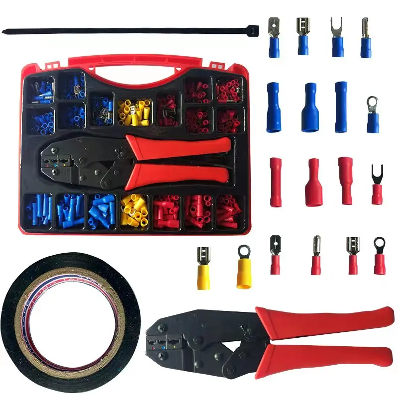 Heat Shrink Tubing Assorted Insulation Shrinkable Sleeving Tubes Set Crimp Terminals Connectors Assortment Kit