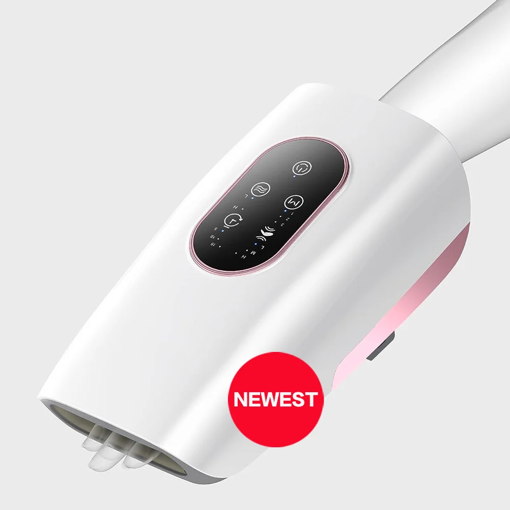 personal cordless electric mini shiatzu barber hand massager device vibrator machine for arthritis  with heat compression