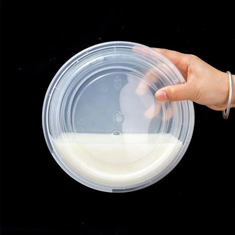 Черный круглый одноразовый Ланч-бокс суп для микроволновой печи с пластиковой