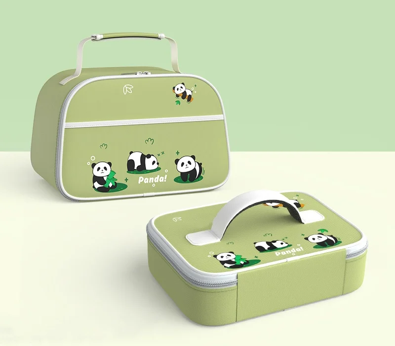 2024 New Bento Bag Thermal Insulation Waterproof and Oil-Proof Square Lunch Box Handbag