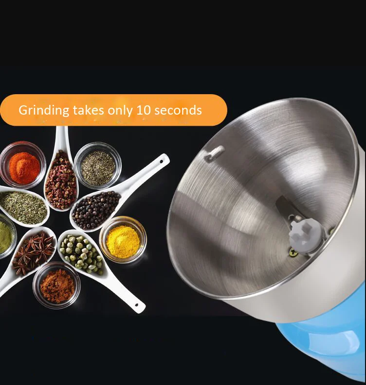 Mini Electric Coffee Grinder Milling Powder Grain Pulverizer Dry Spices Automatic Grinding Machine