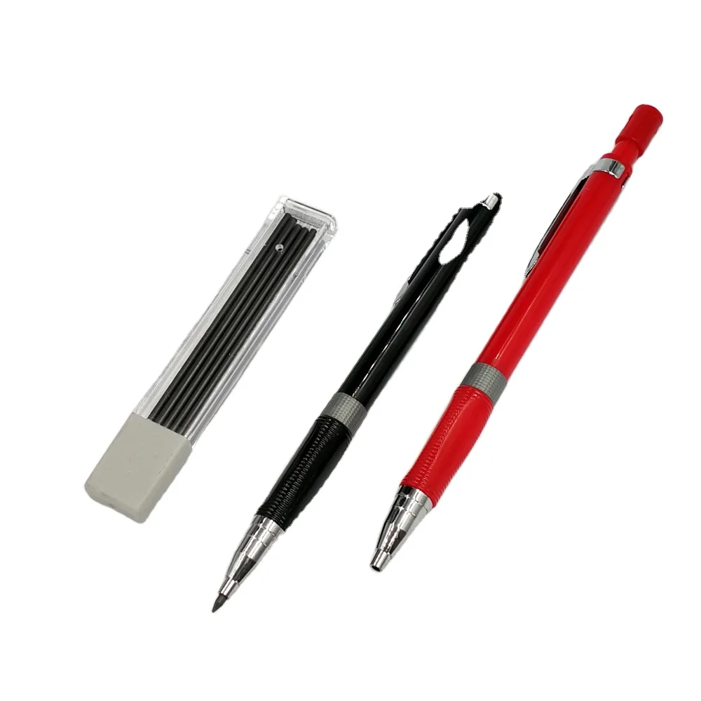 2.0 MM Mechanical Drafting Pencil with 12 Pieces Leads School Student Drawing Metal 2.0 MM HB