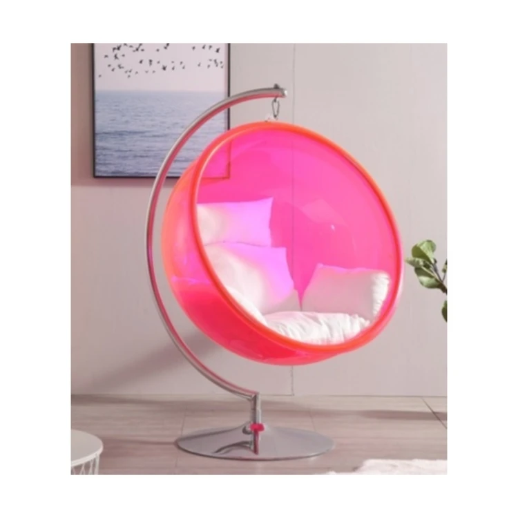 
Leisure hanging transparent acrylic swing bubble ball chair with stand furniture for home or hotel 