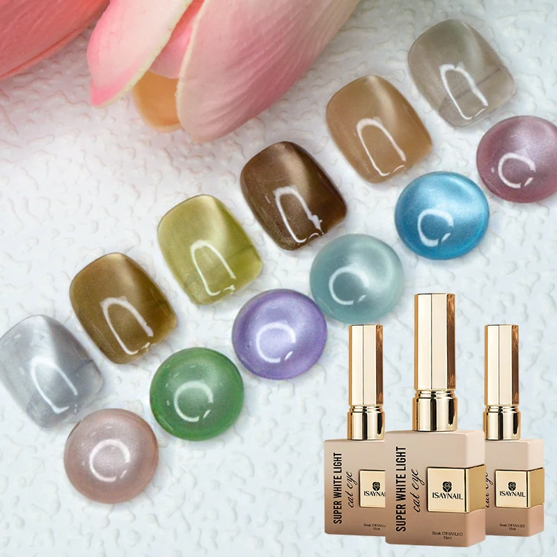 Hot Selling Nail Products Super White Light Cat Eye Polish Wholesale Lasting Long 3d 9d Cat Eye Nail Gel Polish