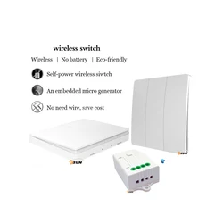 Wire-Free Smart Quick Switch  No Battery No Wiring Remote control of dimmable lights