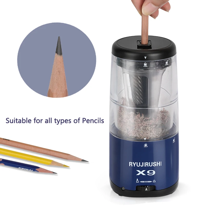 2023 high quality multifunctional electric pencil sharpener replaceable knife holder kids stationery