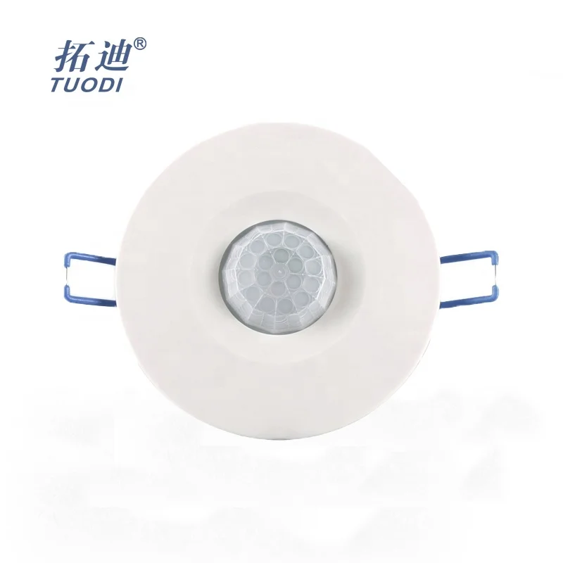 TUODI Factory Price 12V 220V PIR Ceiling Motion Sensor Detector Light Switch Sense 5-7m for Hallway Bathrooms Basements Garages