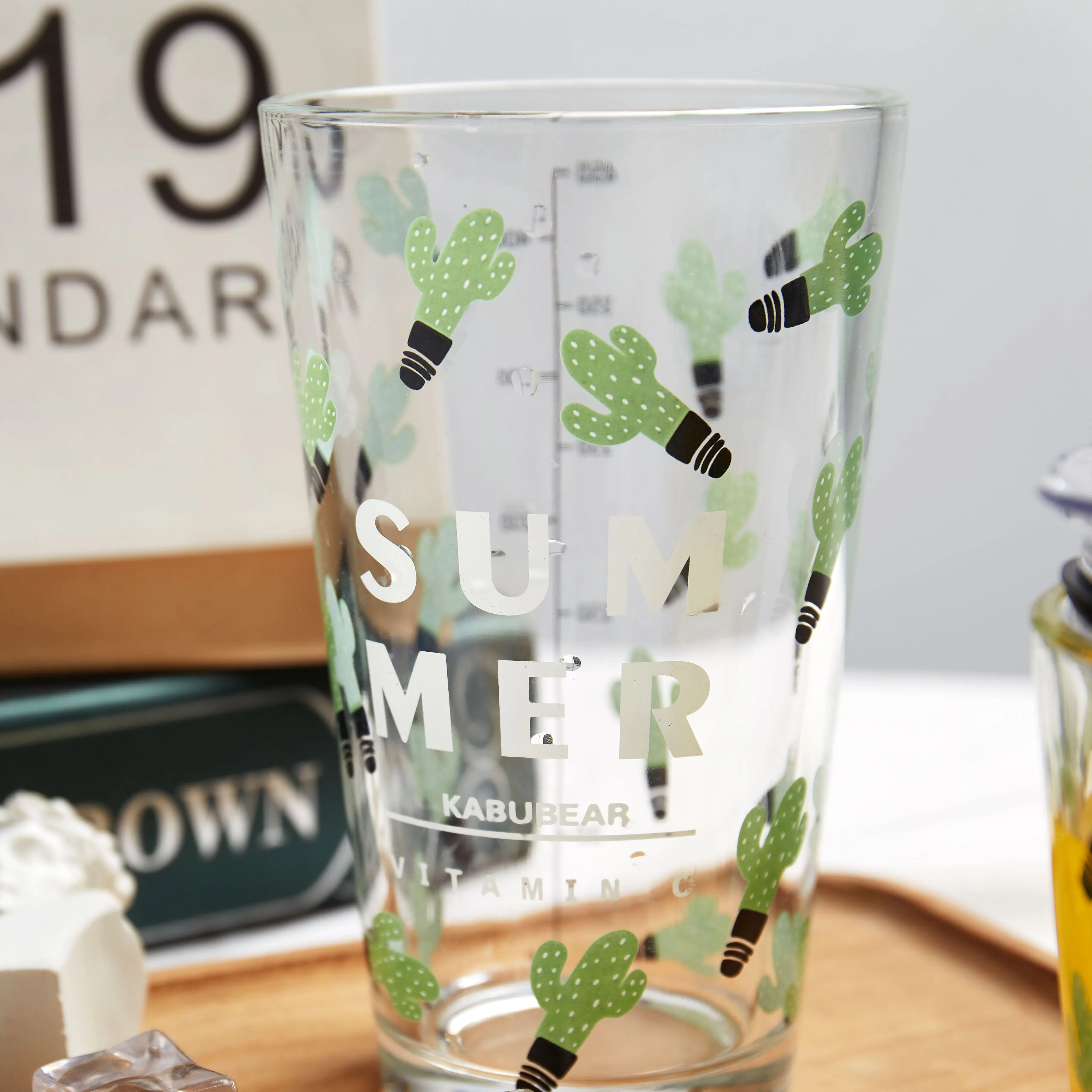  Customised sublimation tempered coffee printed glass mug cup with