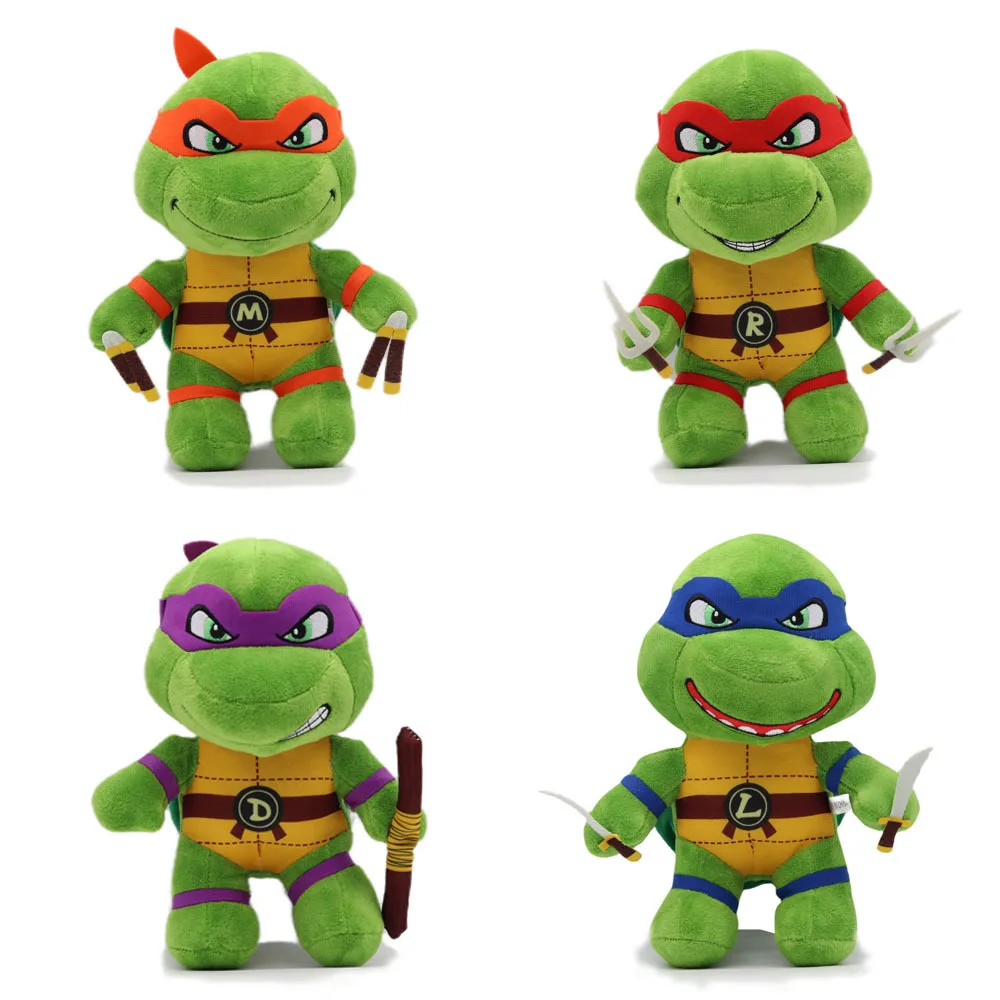 custom anime turtles plush dolls ninja figure cute soft stuffed promotion gifts model turtles plush toys for claw machine