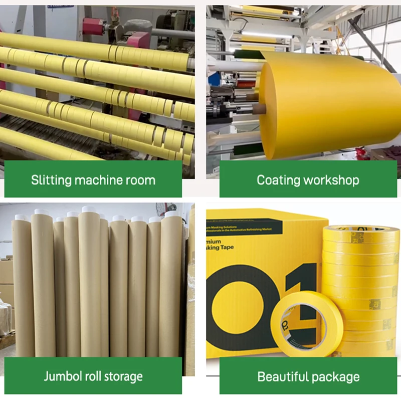 12mm/24mm Manufacturer Price Automotive Colored Custom Painters Blue Paper Masking Tape for Painting Writable