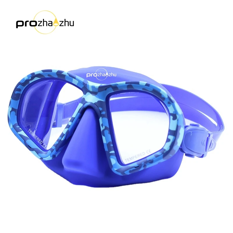 High Quality Camouflage Tempered Low Volume Diving Mask for Freediving Spearfishing