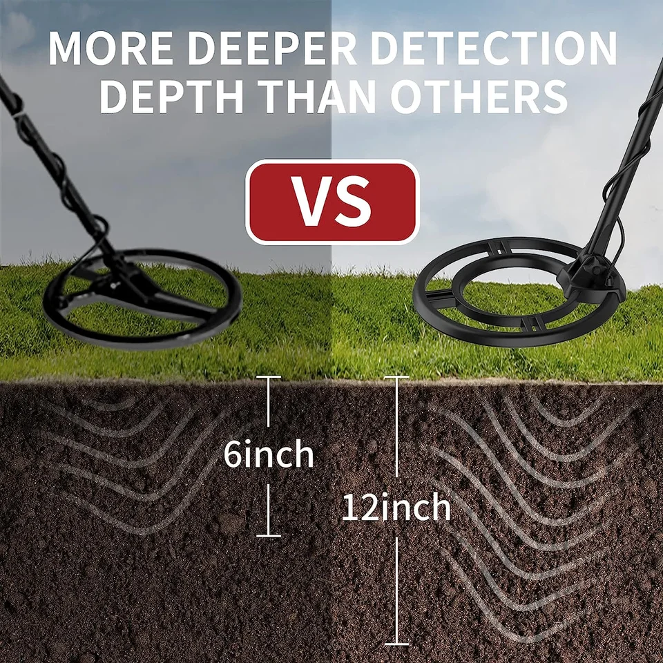 Upgraded Metal Detectors for Adults-Professional Higher Accuracy Higher Sensitivity Gold Detector with Bigger LCD Display