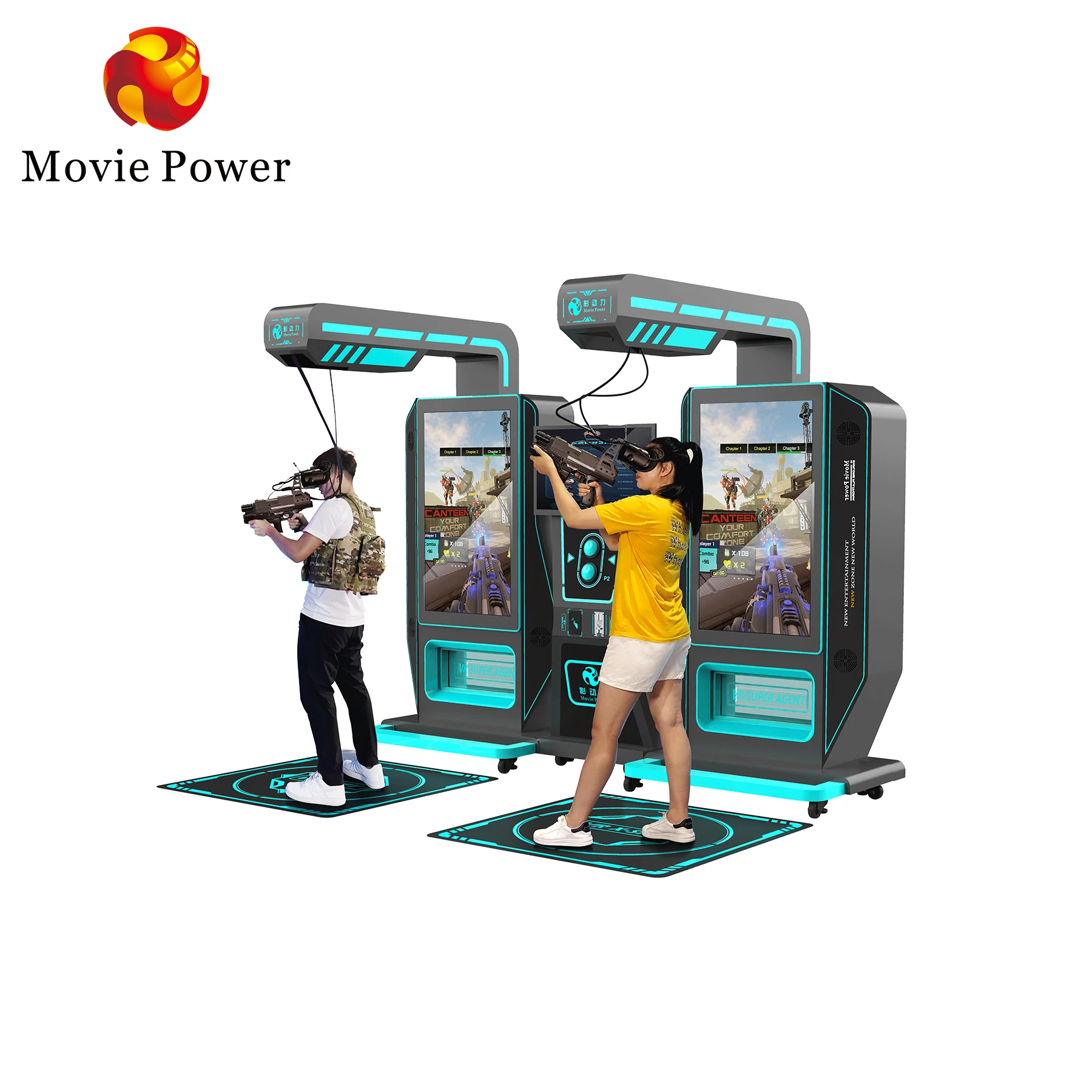 VR Super Agent 2 Players Battle shooting game  virtual reality games shooting indoor amusement park equipment
