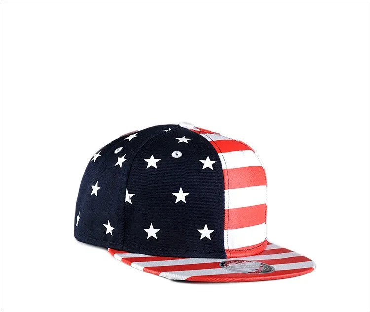 Custom logo print embroidery american flag cycling 5 panel cap dad hip hop snapback cap hat