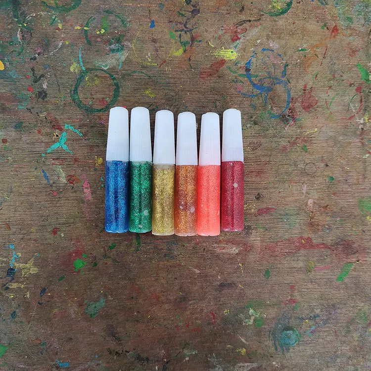 Assorted Color Fine Glitter Glitter Glue For Arts And Crafts Painting Scrapbook