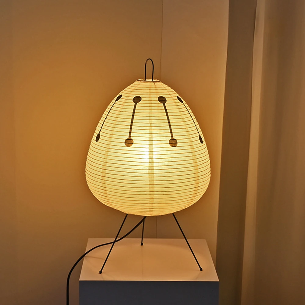 Creative Art Rice Paper Lantern LED Table Lamp Japanese Home Decor Lights Living Room Bedroom Bedside Hotel Tripod Floor Lamps