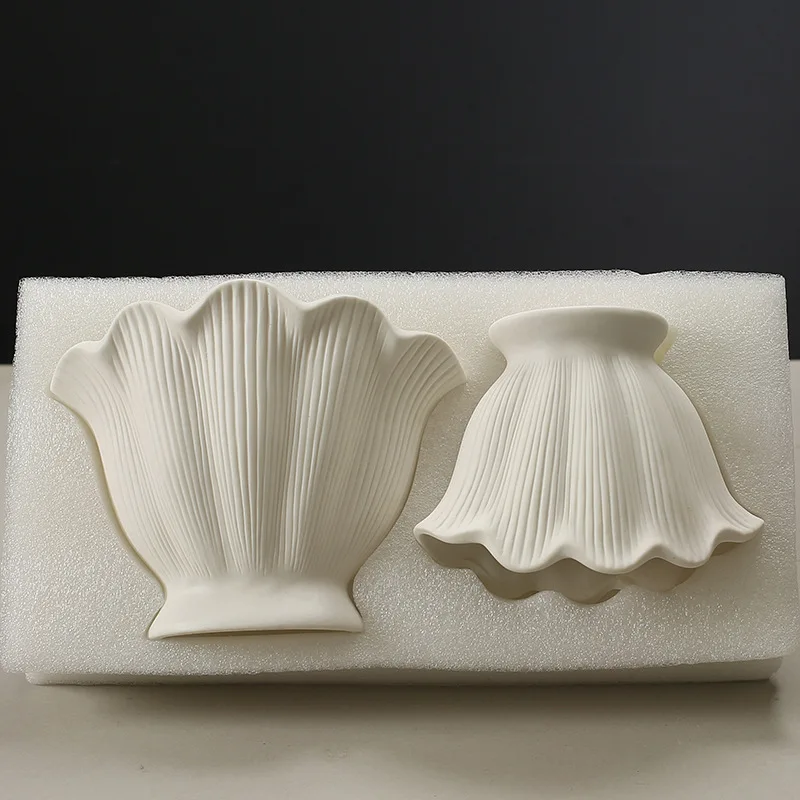 2024 New Classic Shell Shape Flower Vase, Modern Home Office Hotel decorative Vase, Table for Hotel Ceramic Vase