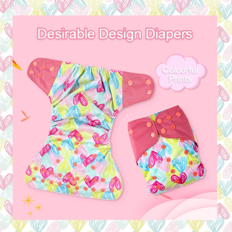 Famicheer washable reusable baby cloth diaper bamboo charcoal pocket cloth diaper with insert
