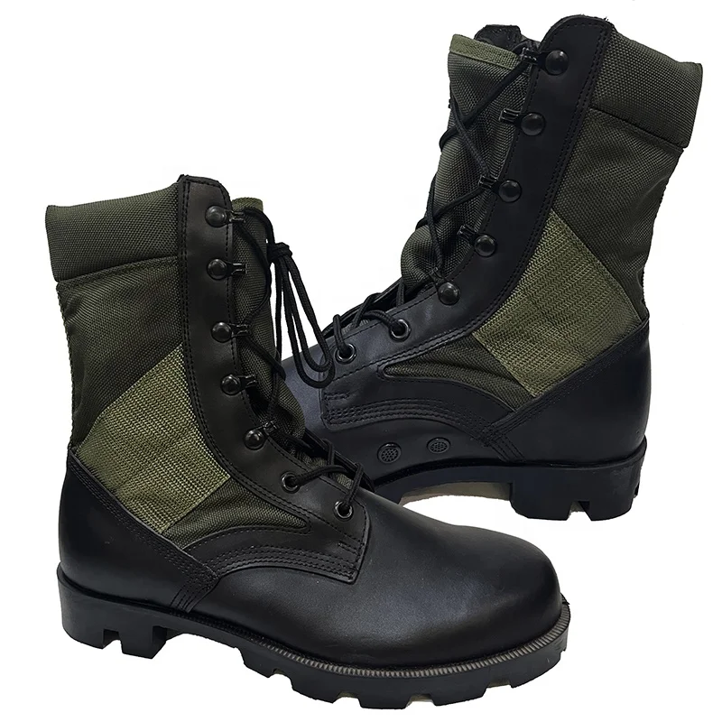Round Toe Leather Lining Suede Cowhide Tactical Shoes Lightweight All Season Wear Leather Boots