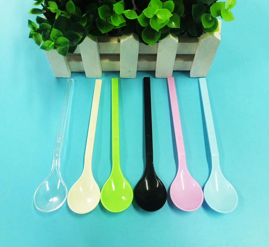 Best selling Bar ice cream long handle measuring plastic spoons wholesale  free samples