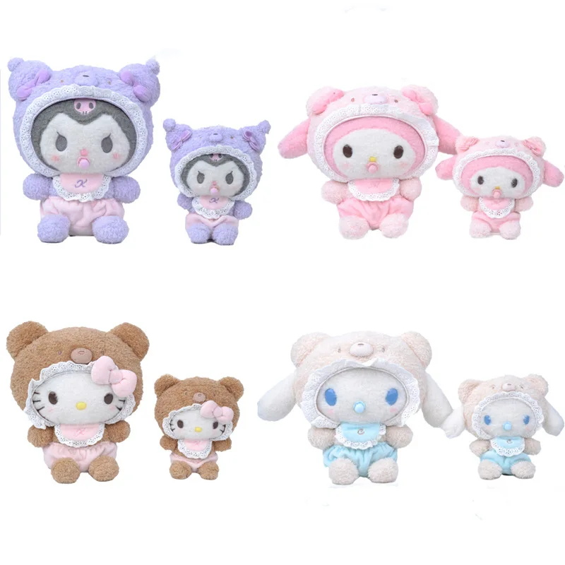 Hot Decor Sanriod Plushie Sanrioed Plush Toys Kawaii Kitty My Melody Stuffed Animal Toy Pillow Cinnamoroll Doll Keychain Gift