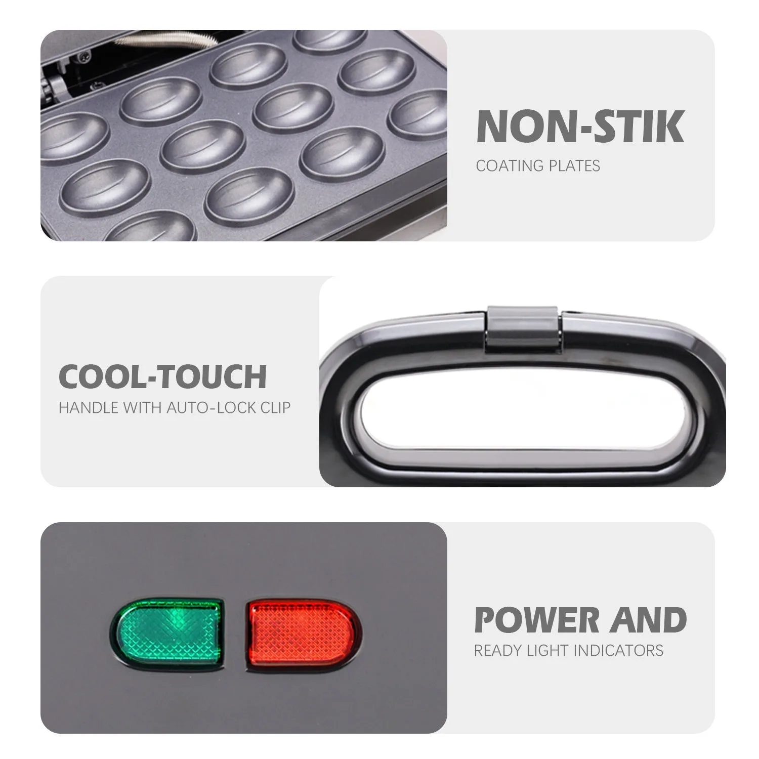 Wholesale Multi-function 2 Slice Electric Breakfast Toaster Waffle Iron Professional Sandwich Maker Grill with Non-stick Plates