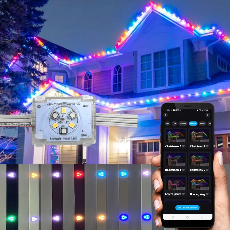 factory price Christmas lights 48v point light jellyfish RGB RGBW IP68 Waterproof