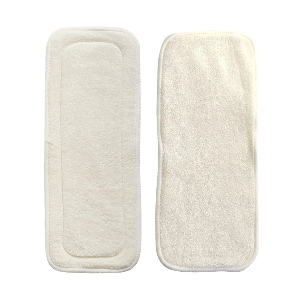 30pcs/ctn stock 4 layer gentle highly absorb breathable bamboo insert diapers for cloth nappy reusable. washable baby