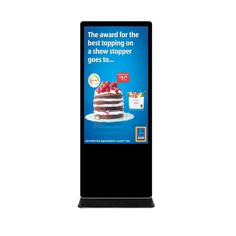 Floor Standing Indoor 43 Inch LCD Advertising Display Touch Interactive Screens AD Kiosk Stand Alone Digital Advertising Machine