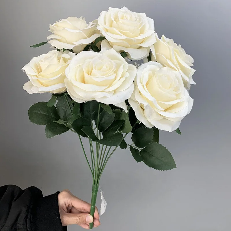 A-117 Wedding Rose Bouquet Bridal Flower Bouquet Silk Peony Artificial Flowers Rose Bouquet