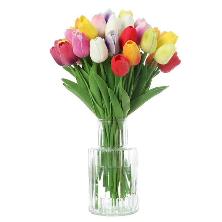 Beauty real touch flowers latex tulips artificial flower bridal decoration artificial flowers for wedding