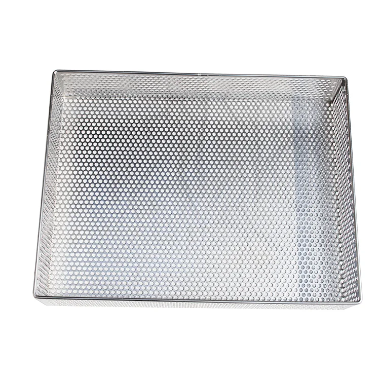 Bakery pan food grade SS 304 316 stainless steel aluminium alloy perforated baking tray for dehydration and frezing