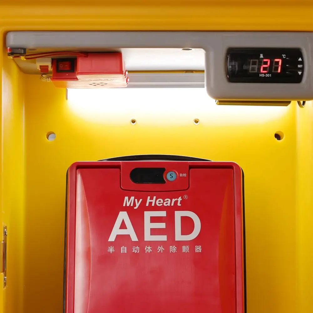 WAP P13 New Medical Plastic Storage Outdoor Waterproof AED Heating Cabinet with Snap Lock