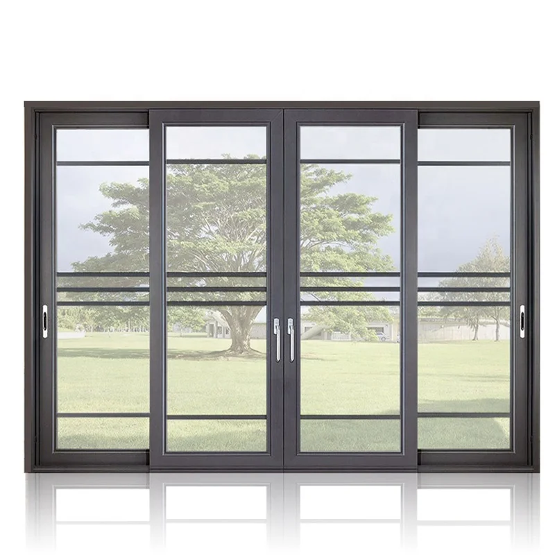 Modern interior decorative bedroom aluminium sliding door and window