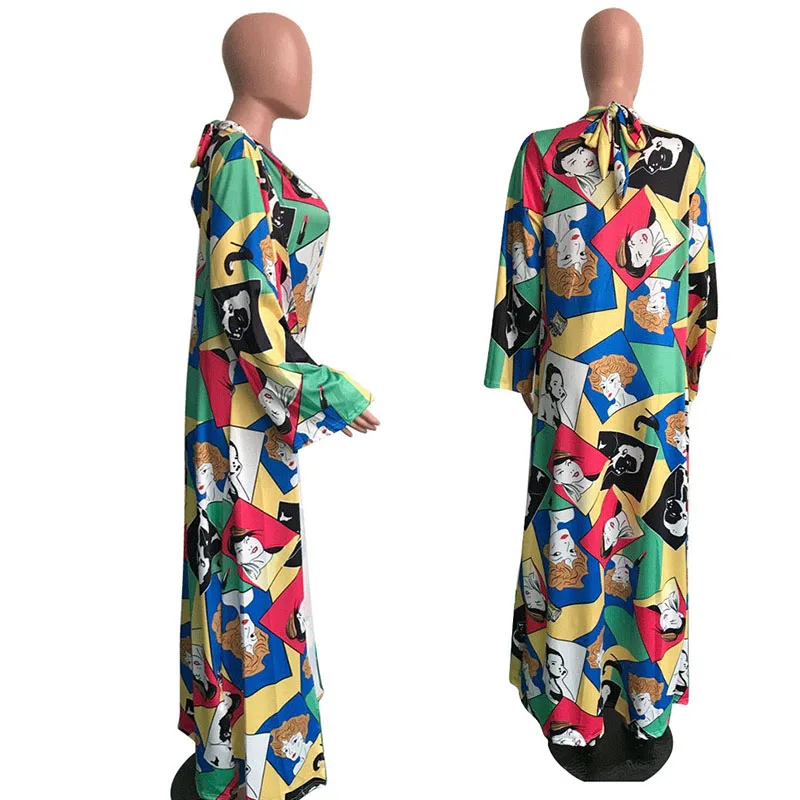 Sexy Bodysuits two pieces set women print long sleeve X-long cloak and deep o-neck bodysuit 2pcs beach tracksuit outfit