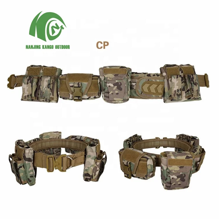 KANGO Custom camo multi-functional outdoor mil-spec tactical belt adjustable polyester Molle System Tactical Belt