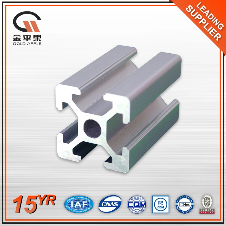 China factory custom industrial aluminum extrusion black anodized 6063 t slot aluminium profiles  manufacturer
