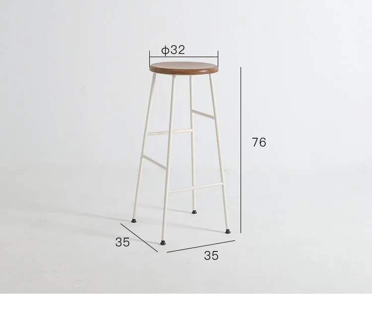 Nordic Bar Stool Iron barstool home Island Chair outdoor  cafe modern simple high stool bar chair