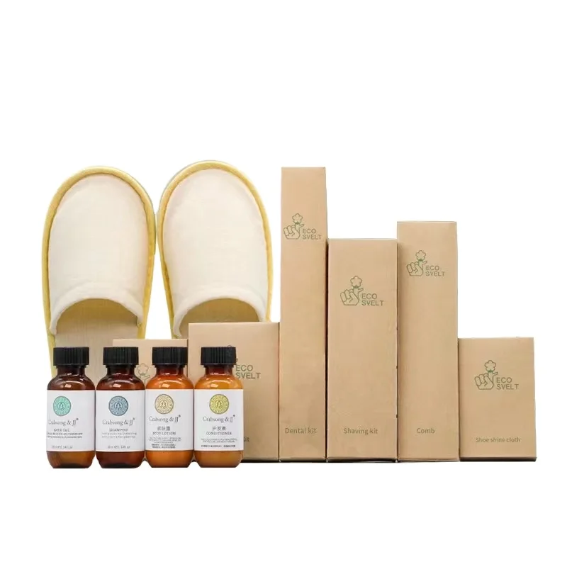 Customized Logo Travel Toothbrush Shaving Kit Personal Care Hotel Amenities Shampoo Hotel Toiletries Set Dental Kit Dental