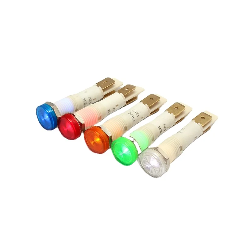 FILN 10mm 48v LED Plastic Signal Pilot Lamp Indicator 6v wireless waterproof ip65 LED Indicator Light
