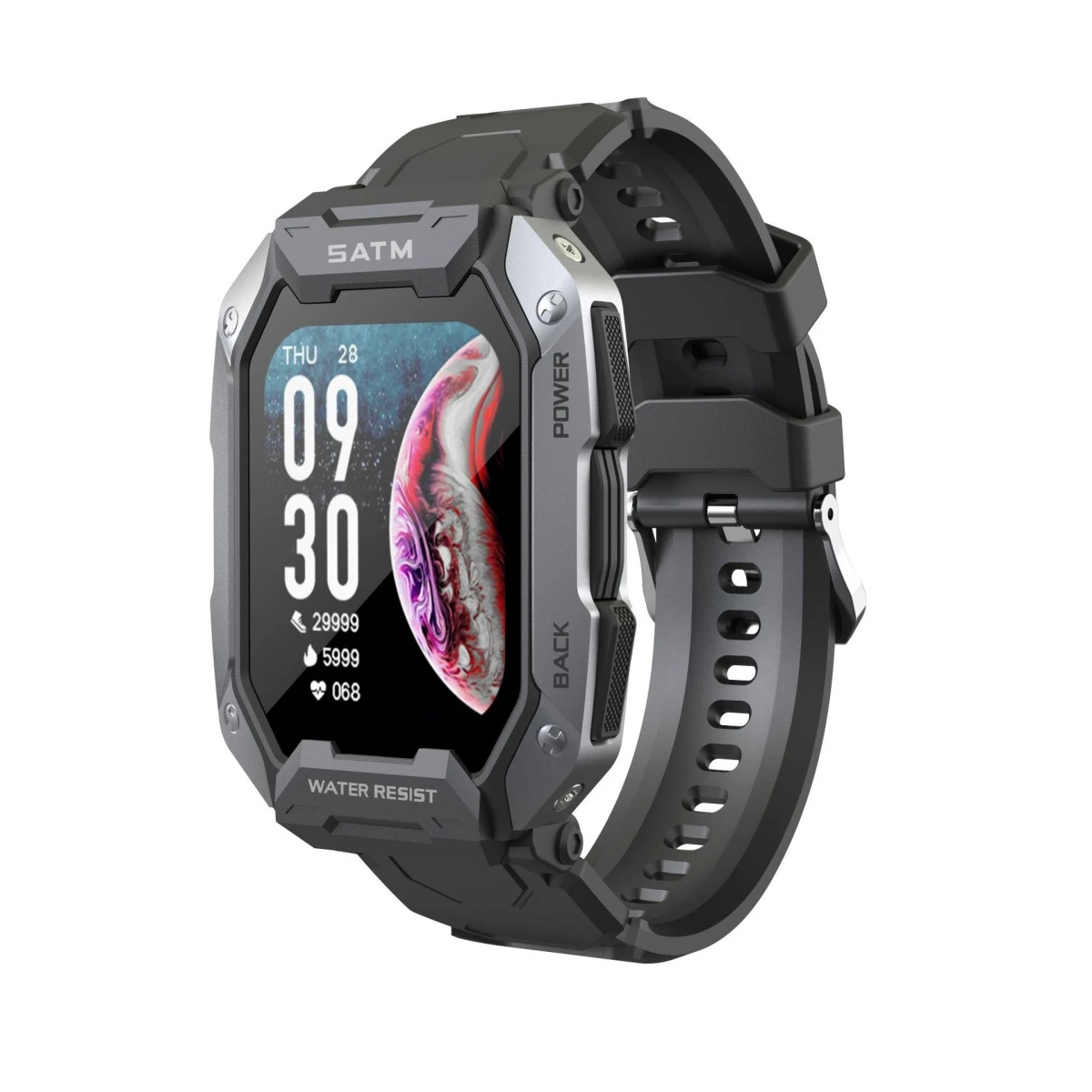 2023 new arrival Amazon hot selling C20 rugged sports smartwatch 1.71-inch 380mAH multi-scene sports mode 5ATM