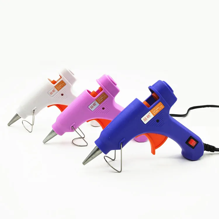 
High quality electric hot melt glue gun 20w Mini Color hot melt glue gun With 7mm Glue Stick 